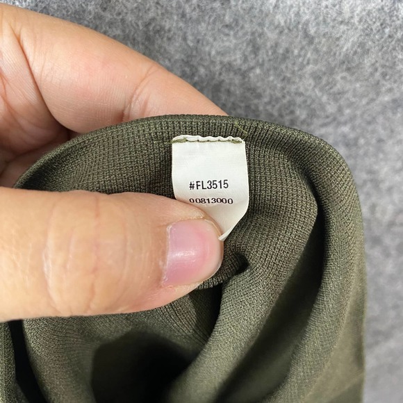 SPANX Leggings Medium Olive Green Crosshatch Seamless Crop High Rise Shapewear - Picture 11 of 12